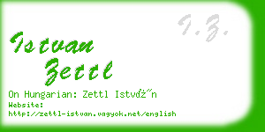 istvan zettl business card